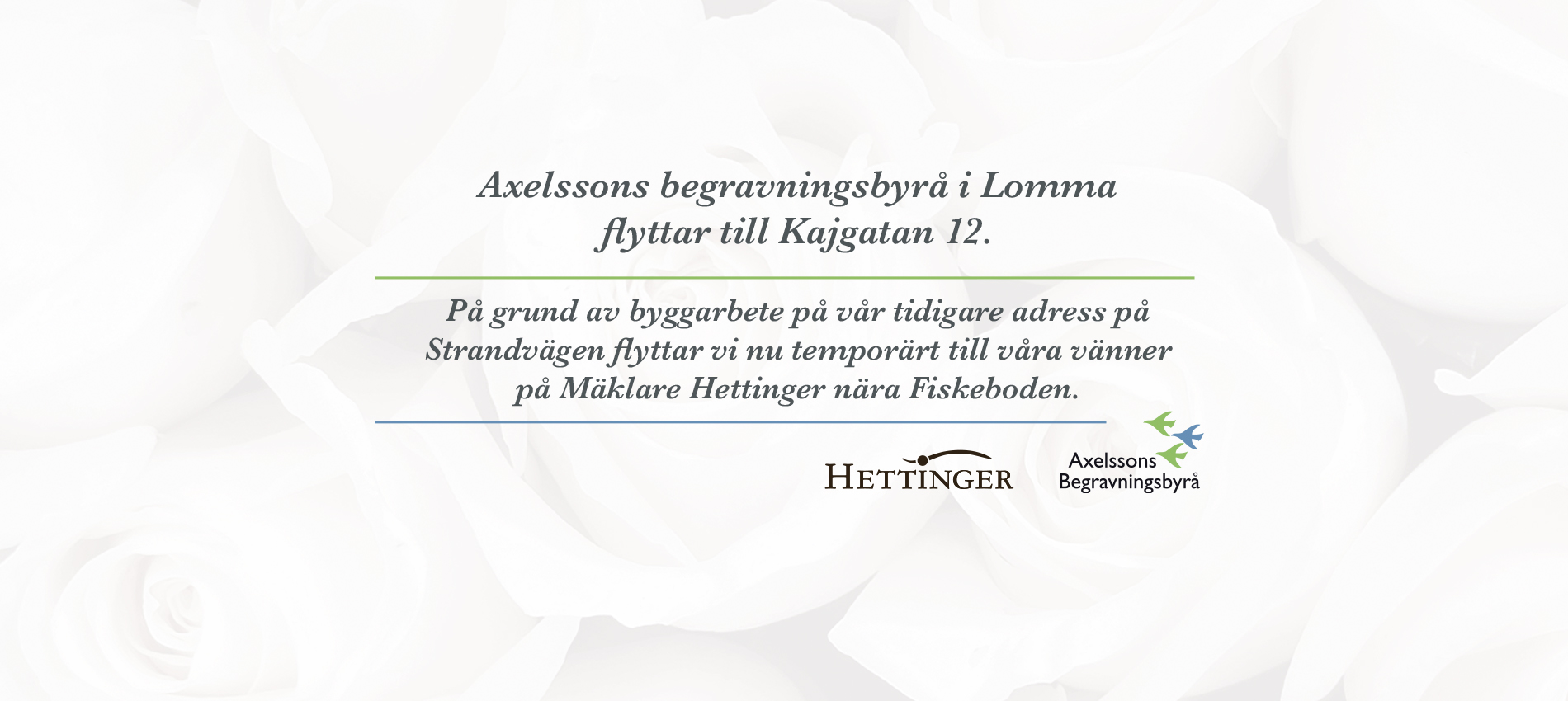 Begravningsbyrå Lomma - Ny temporär adress - Axelssons Begravningsbyrå Lomma